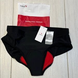 NWT ladies Baleaf Black and Red padded cycling underwear size large